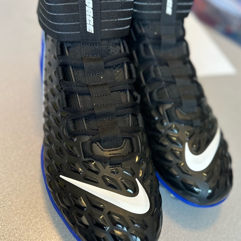 Nike Force Savage Pro 2 Football Cleats Black Blue Duke Size 14 BV3969-005